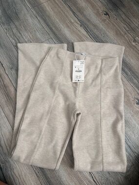 Cream Flared Pants